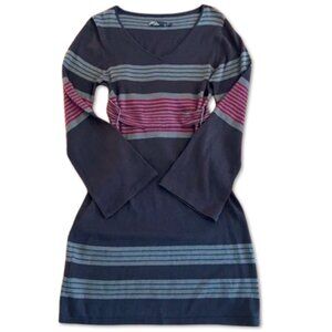 PrAna Sydney Sweater Dress Black Grey & Pink Size Small